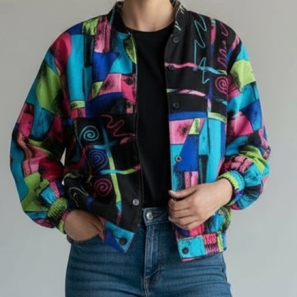 Vintage art to wear retro 80’s bomber Jacket 12